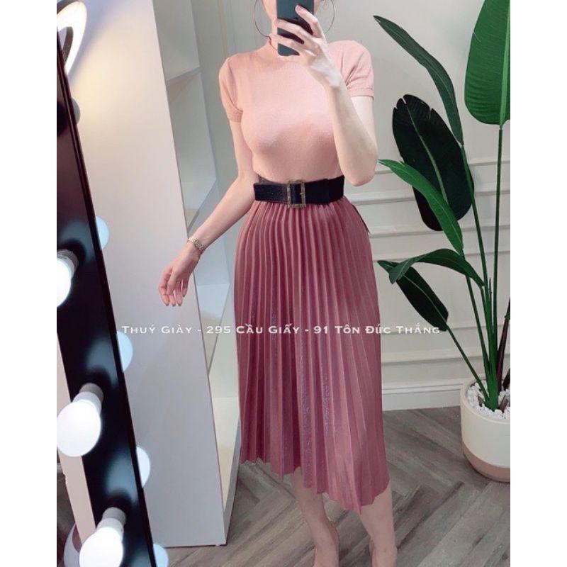 Chân váy dập ly 4 màu