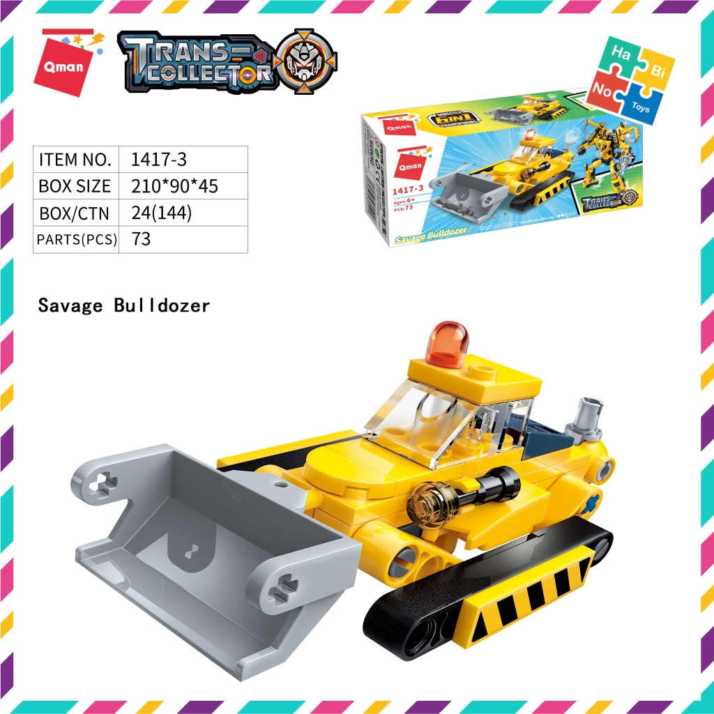Bộ Đồ Chơi Xếp Hình Qman 479 Mảnh 6 Trong 1 Robot Người Máy Kĩ Thuật 1417 Cho Trẻ Từ 6 Tuổi
