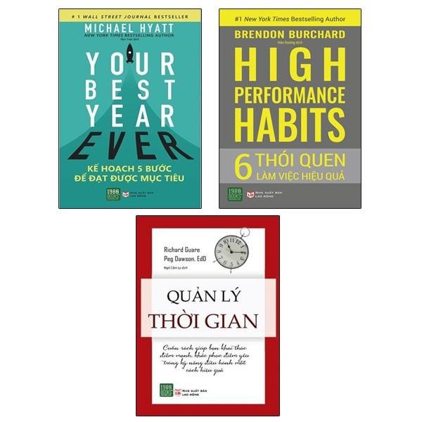 Sách Combo 3 Cuốn Quản Lý Thời Gian + High Performance Habits - 6 Thói Quen Làm Việc Hiệu Quả + Your Best Year Ever - Your Best Year Ever
