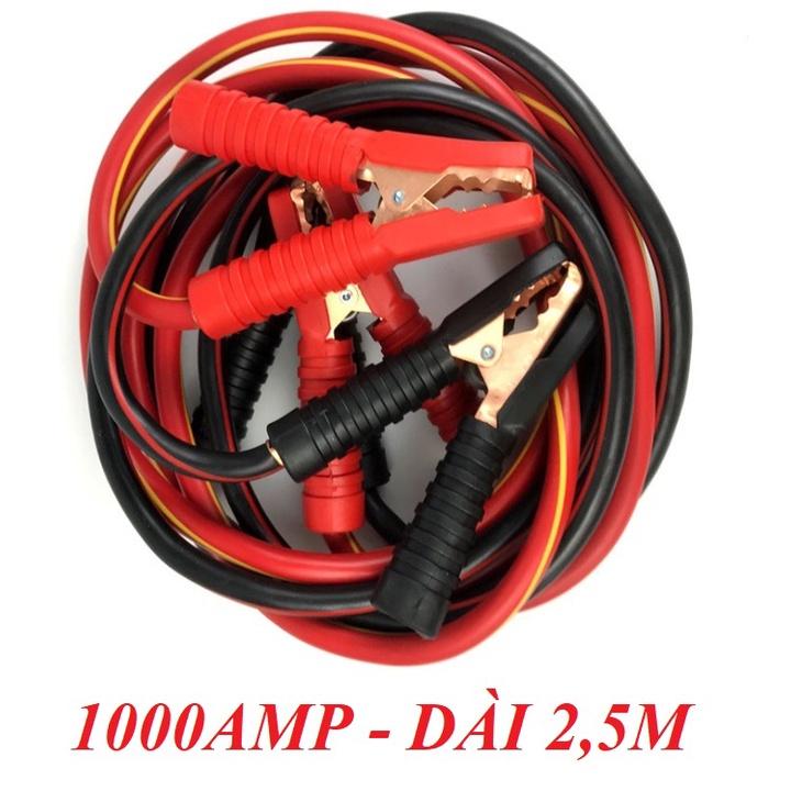Dây Câu Kích Bình Ắc Quy Cứu Hộ Ô Tô Xe Hơi Khẩn Cấp Dài 2.5 Mét