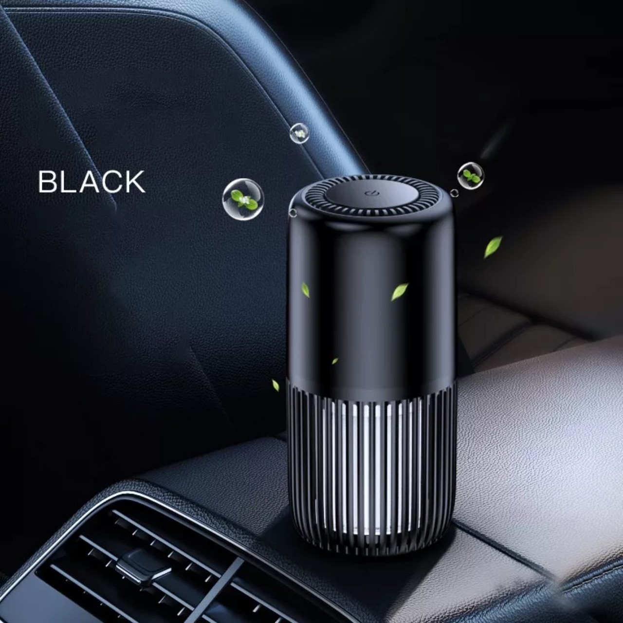 Máy lọc không khí ion âm chuyên dụng dành cho xe hơi, văn phòng khuếch tán tinh dầu hương thơm khử mùi hôi tặng sắp thơm