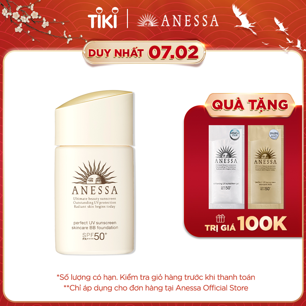 Kem nền trang điểm BB chống nắng dưỡng da Anessa Perfect UV Sunscreen Skincare BB Foundation SPF 50+ PA++++ 25ml