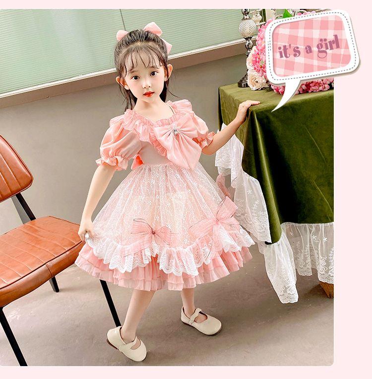 CHENGRUI Lolita cô gái công chúa váy trẻ em ăn mặc cô gái mùa hè váy trẻ em mùa hè váy pongee bé ăn mặc mùa hè