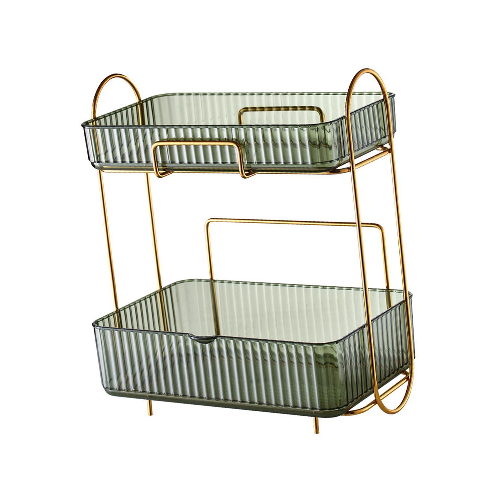 2 Tier Makeup Cosmetic Organizer Multifunctional for Bedroom Desk Countertop