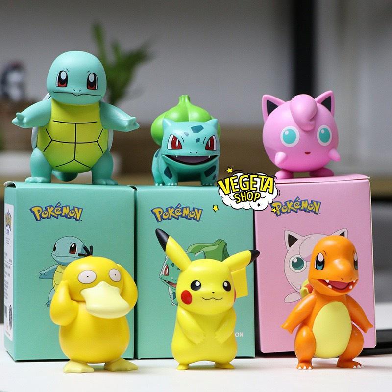 Mô hình Charmander Pikachu Bubasaur Squirtle Psyduck Jigglypuff nguyên bản - Hộp màu tinh tế mô hình sắc nét - Cao 5~8cm