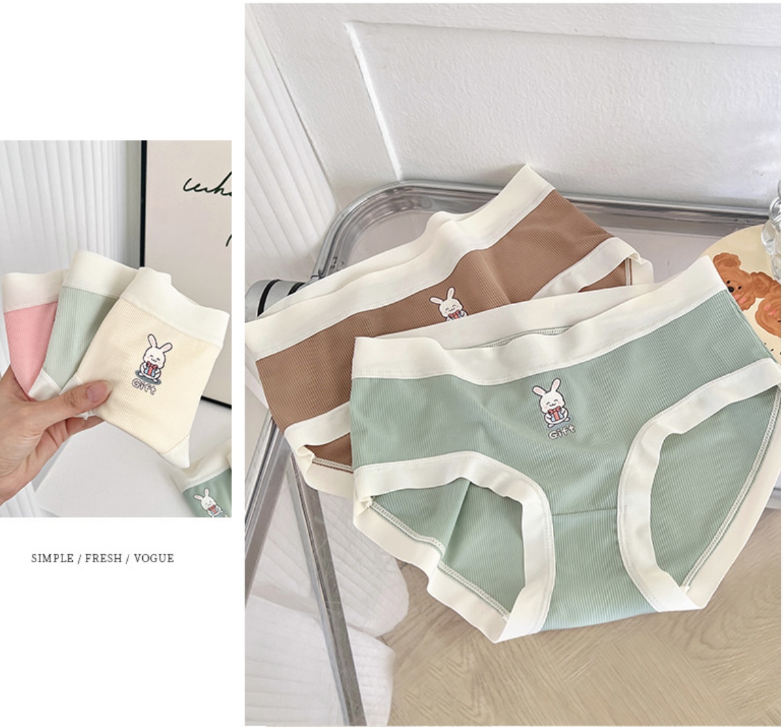 SET 5 QUẦN LÓT THỎ CUTE MỀM MẠI TỪ 35-60KG DÀNH CHO NỮ