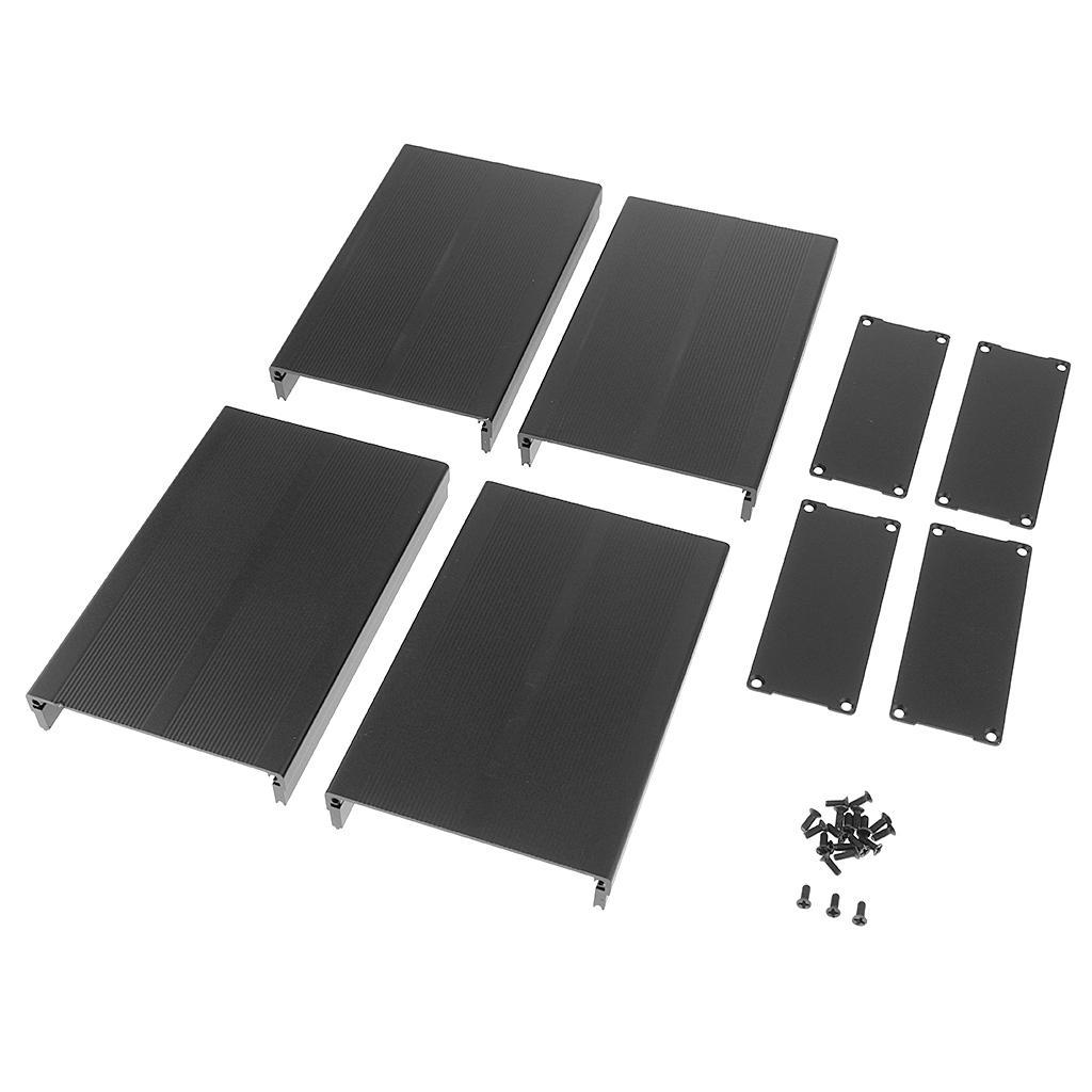 2x Aluminum Alloy Instrument Shell Electric Enclosure Box DIY 97X40X150mm