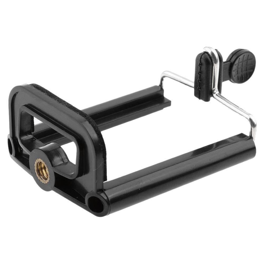 2 Pieces Universal U-type Mobile Phone Holder Stand Clip Bracket U-type Tripod Selfie Mount Adapter for iPhone,for SAMSUNG,Huawei ect,Work on Tripods,Monopod,Selfie Sticks -Black