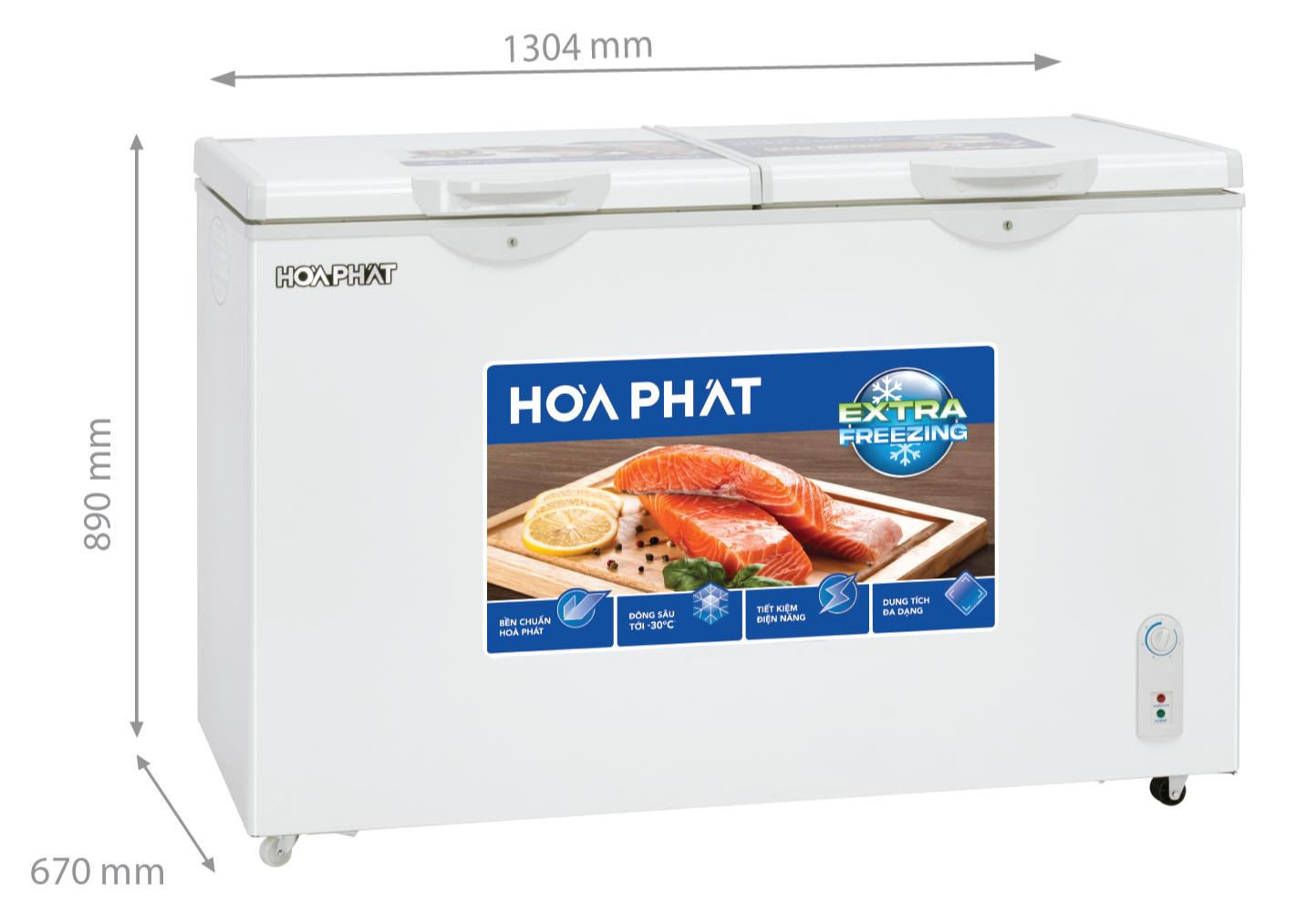 Tủ đông Hòa Phát HCF 666S1N2 352 lít - Hàng Chính Hãng