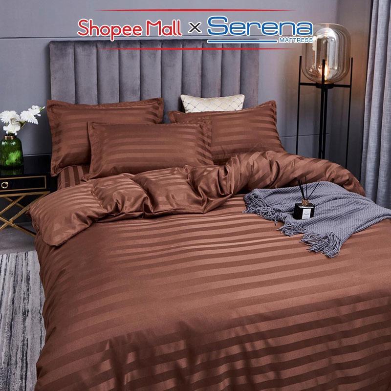 Ga Giường Cao Cấp 5 Món Cotton 3F SERENA Chính Hãng Set Chăn Ra Drap Grap Ga Gối Nệm Đệm Đẹp Trần Bông Cao Cấp Full