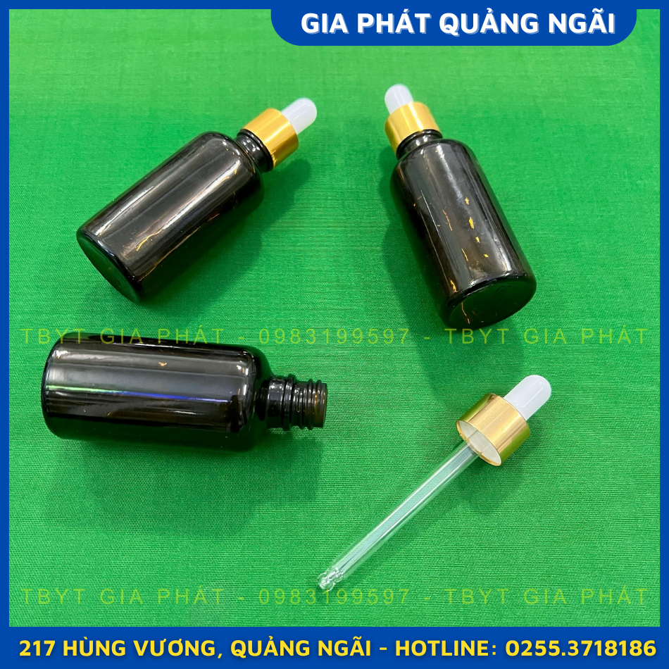 CHAI THUỶ TINH NÂU NẮP BÓP NHỎ GIỌT 50ML ĐỰNG SERUM