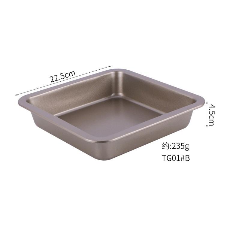 Khuôn nướng bánh chống dính thep carbon hình vuông