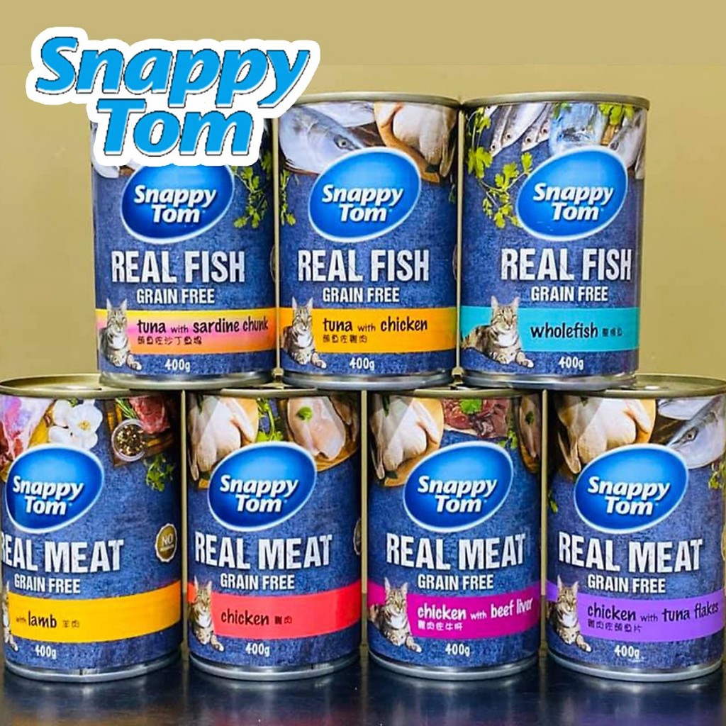 Pate Snappy Tom Real Fish - Pate Cho Mèo Mọi Lứa Tuổi Lon 400g