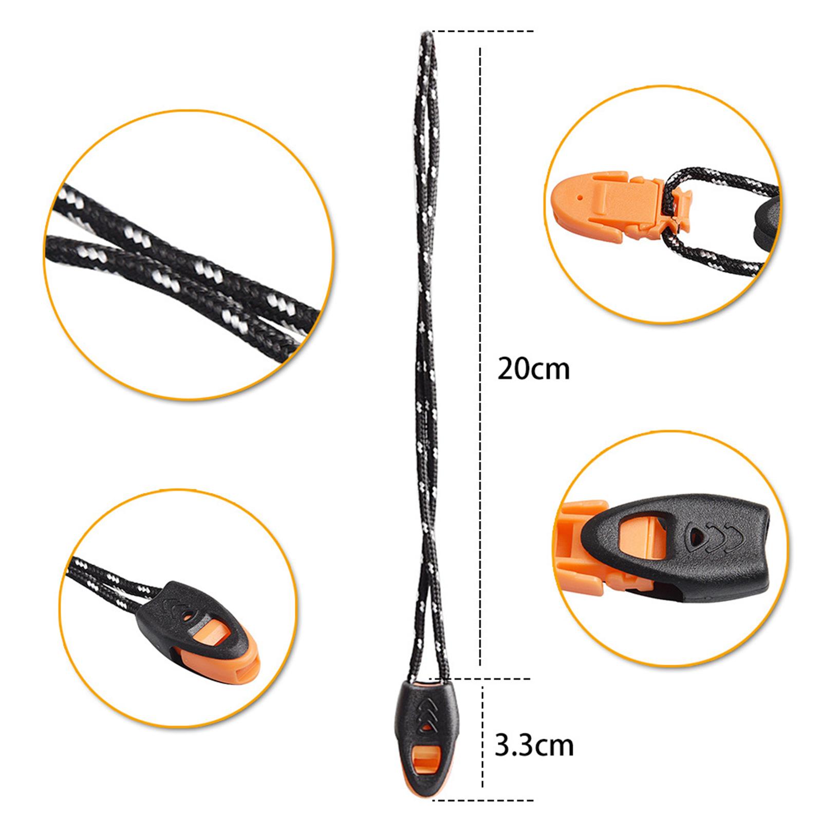 Survival Whistle w/Lanyard Camping Emergency Outdoor Tools