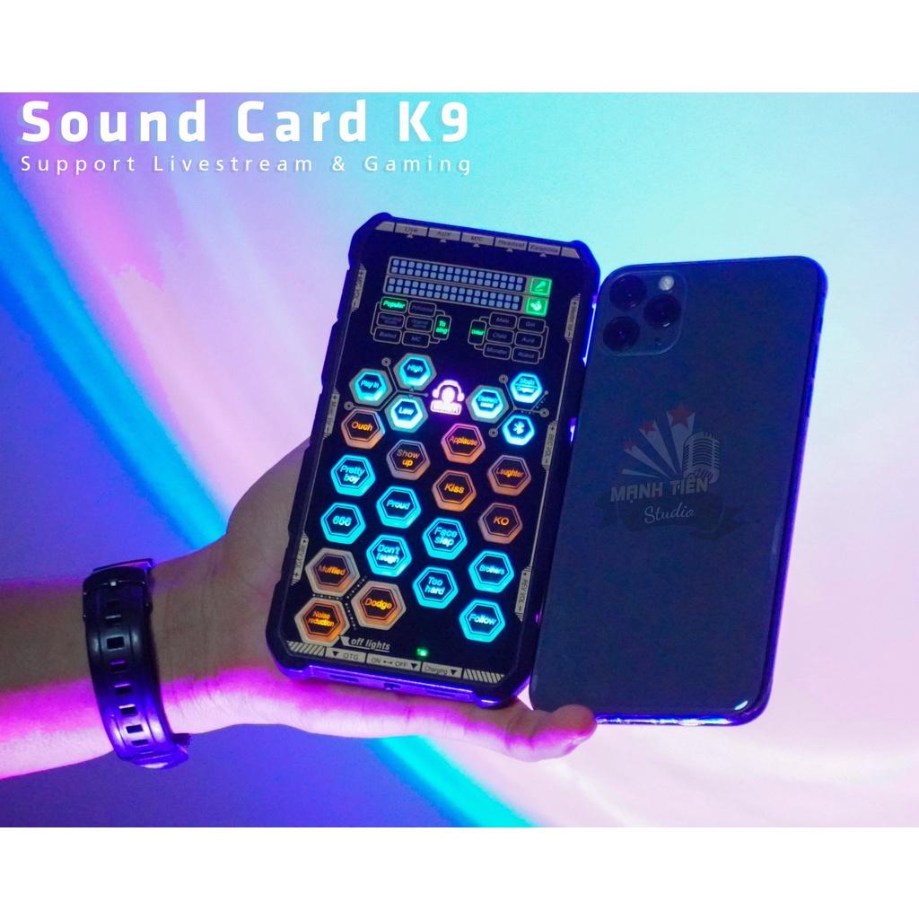 Sound card K9 mobile không cần micro - Chơi game, thu âm, livestream, karaoke online auto tune đổi giọng