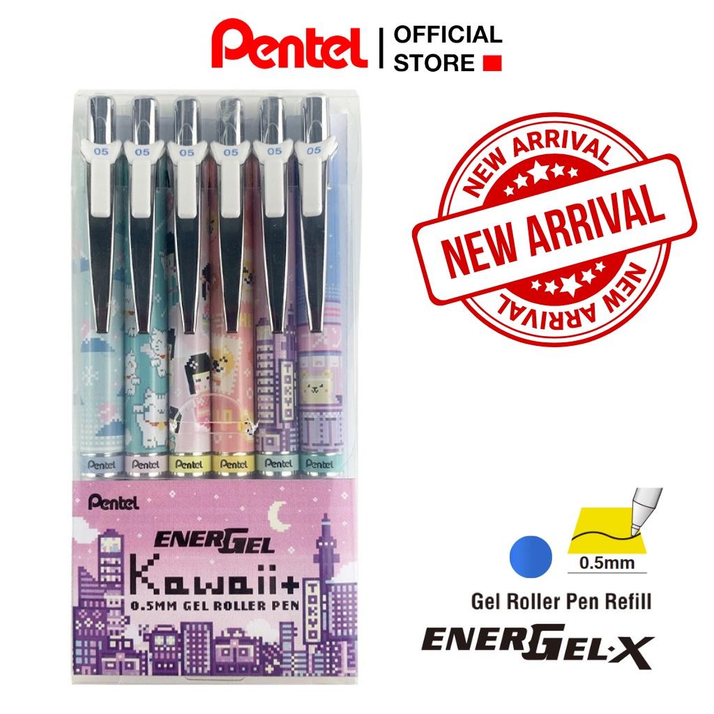 Bút Gel Pentel Kawaii+5 Pixel Art BLN75KW|Trơn Mượt Siêu Nhanh Khô |Phong Cách Nhật Bản(Mẫu Mới Nhất)