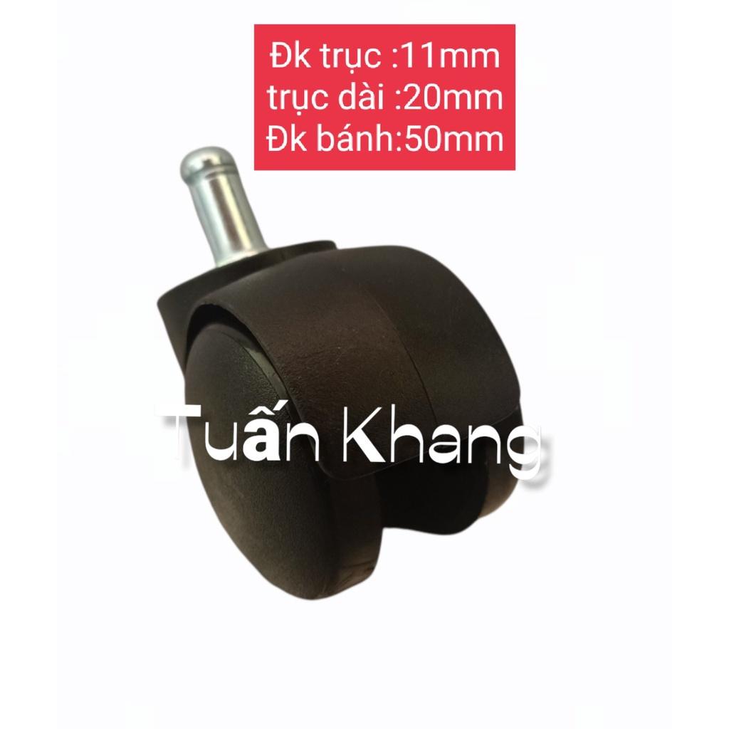 Bánh xe ghế xoay văn phòng 50mm chốt 11mm