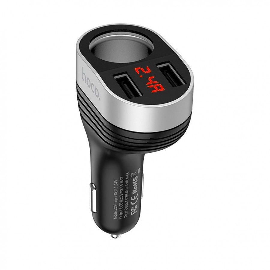 Adapter - Tẩu Sạc Điện Thoại Hoco - Z29 , 2 Cổng USB - Hàn Chính Hãng