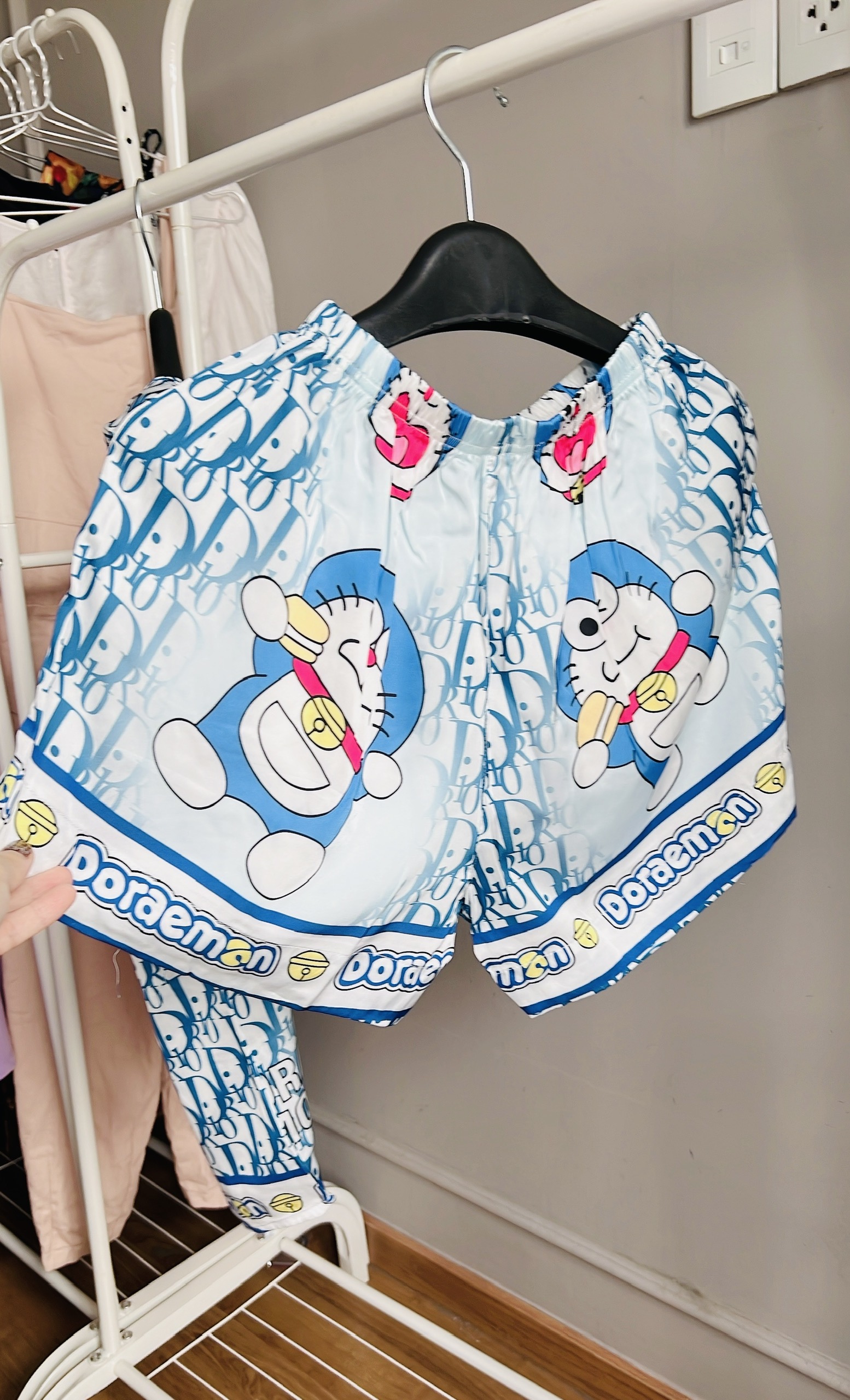 Bộ đồ ngủ Doraemon siêu dễ thương dưới 60kg dành cho nữ