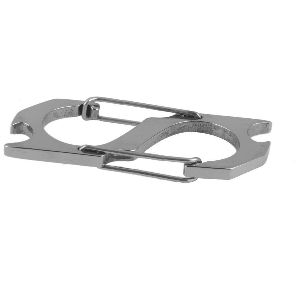 Silver S-shape Camping Hiking Keyring Keychain Hanging Buckle Bottle Opener