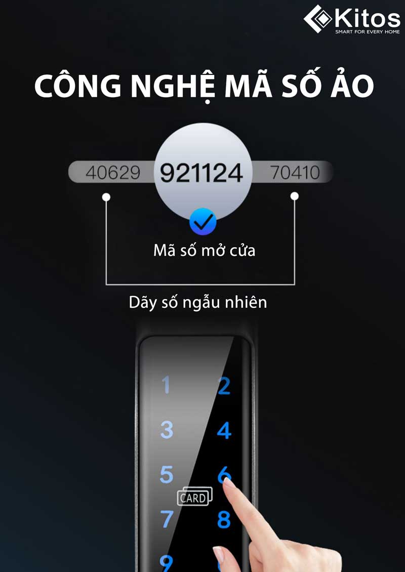 Khóa thông minh cửa nhôm Kitos KT-AL650 Plus