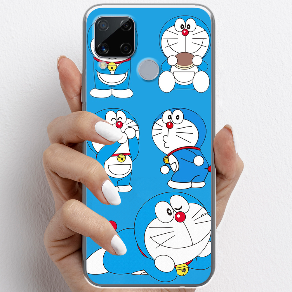 Ốp lưng cho Realme C15, Realme C17 nhựa TPU mẫu Doraemon ham ăn
