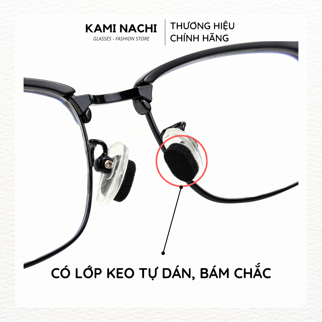 Bộ 8 miếng đệm mũi chống trượt cho kính bằng mút xốp eva siêu mềm KAMI NACHI