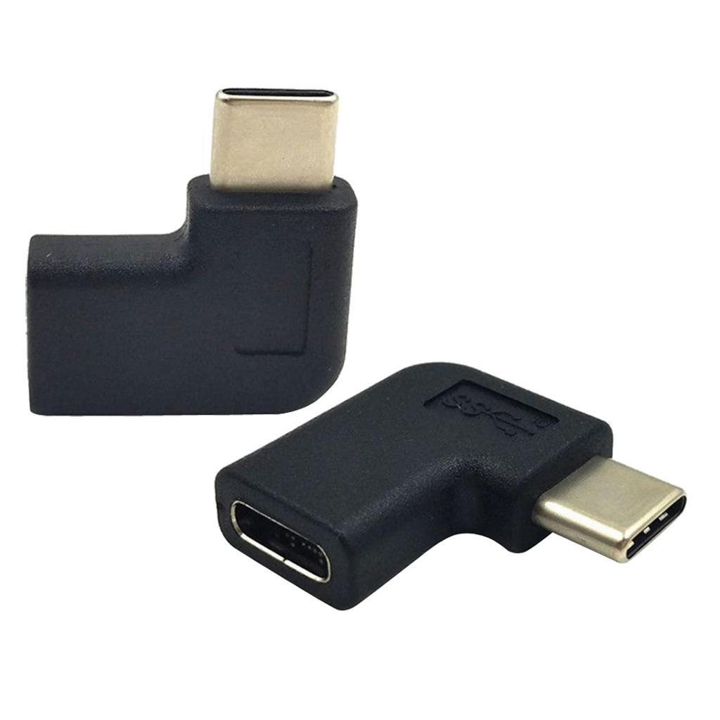Type C Male to USB-C Female Adapter Left/Right Angle Data Sync Converter