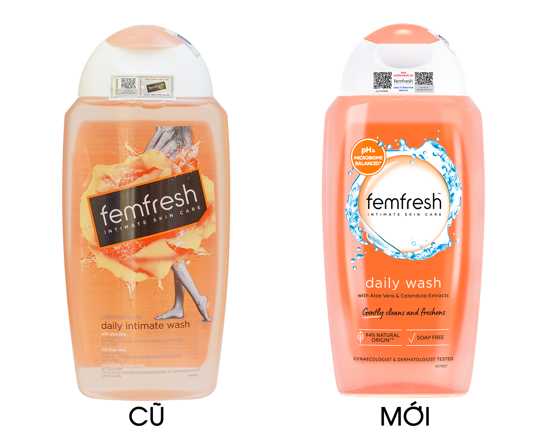 Dung dịch vệ sinh phụ nữ Femfresh 250ml TẶNG 3 mặt nạ Sexylook (Nhập Khẩu)