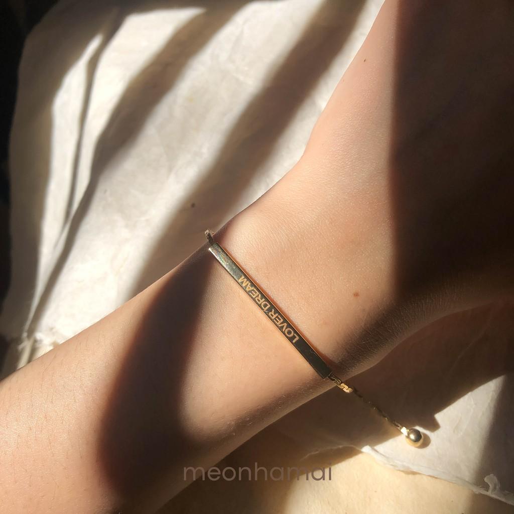 Vòng tay nữ, lắc tay love dream mạ vàng MEONHAMAI VC001