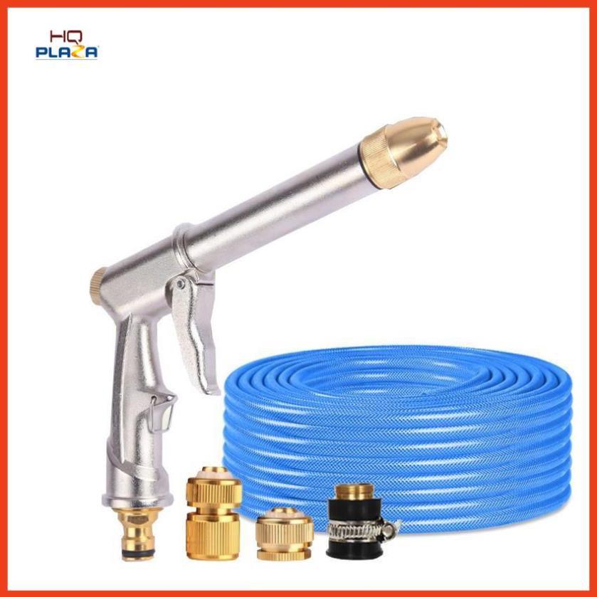 Vòi nước vòi phun nước rửa xe tưới cây tăng áp thông minh + bộ dây bơm nước cao cấp TLG 206810 đầu đồng,cút đồng