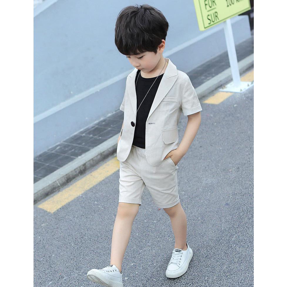 Bộ vest, bộ vest bé trai, trẻ em cực chất và sang chảnh, cá tính, chất vải mềm mịn thoáng mát, đứng phom - T3