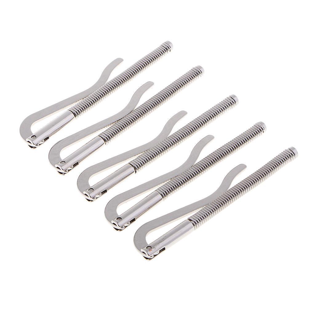 5pcs Bifold Money Clip Bar Plate Leather Craft Cash Holder Spring Clamp 01