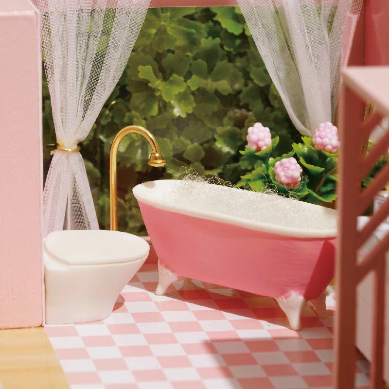 Nhà búp bê Mô hình lắp ghép Thời gian hạnh phúc L030 các chi tiết được thiết kế tỉ mỉ + Tặng kèm keo dán, bộ dụng cụ lắp ghép và mica chắn bụi và cót nhạc