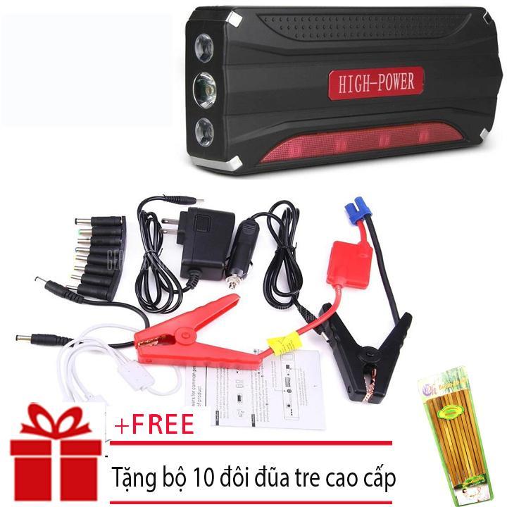 Kích bình ô tô kiêm sạc đa năng cho thiết bị di động 3.0 68800mAh Tặng Bộ 10 Đôi Đũa Tre Cao Phong