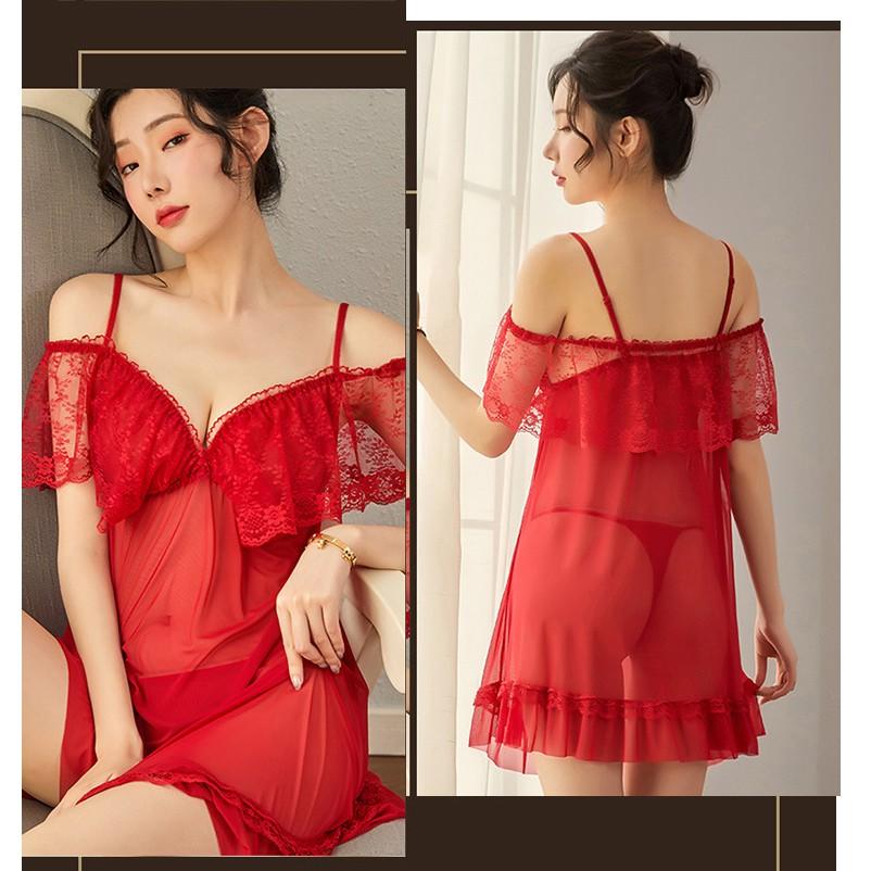 HOT 2022 váy ngủ thun lưới ren - đầm ngủ sexy cao cấp B1040