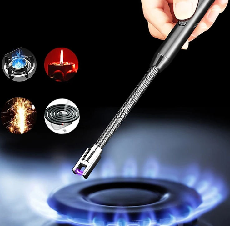 Cây mồi bếp ga sạc điện usb thay thế bật lửa chống gió an toàn bằng phóng tia plasma
