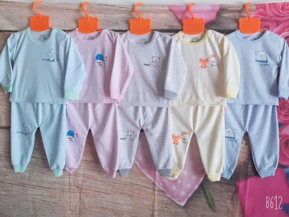 Bộ quần áo thu đông dài tay chất cotton hàng Việt Nam chất lượng cao cho bé từ 0-15 tháng