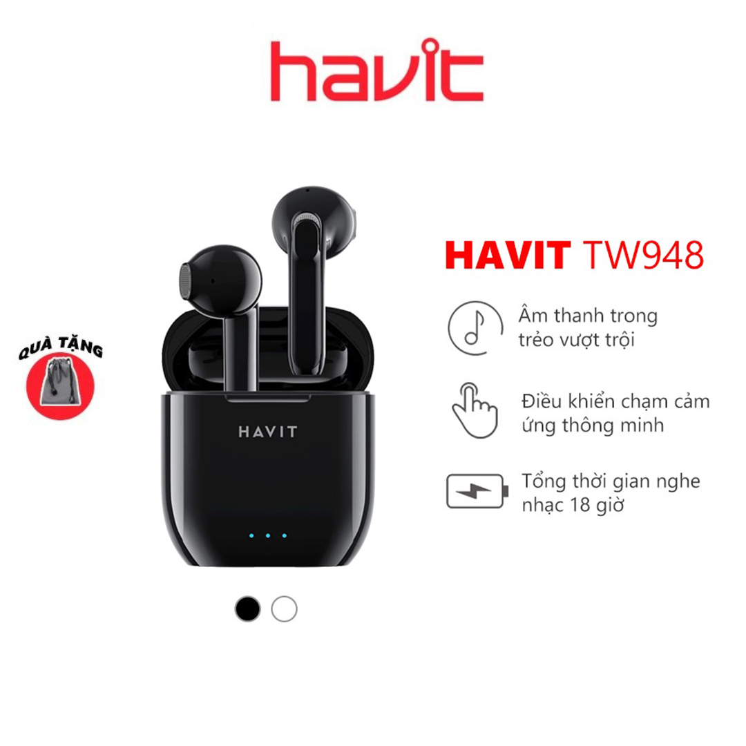Tai Nghe True Wireless Earbuds HAVIT TW948 - Hàng Chính Hãng