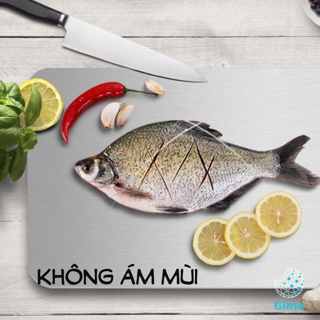 THỚT INOX 304 CAO CẤP SIZE LỚN Kháng Khuẩn Cường Lực- Vệ Sinh Dễ Dàng- Rã Đông Nhanh - Chống Ẩm Mốc