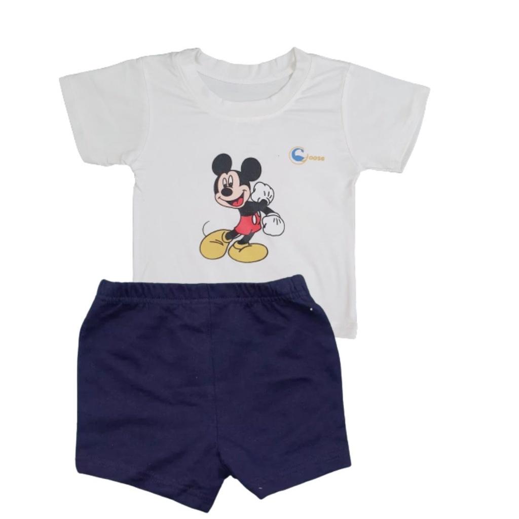 Bộ cộc Goose petit cổ tròn, mềm mịn co giãn 4 chiều thấm hút tốt
