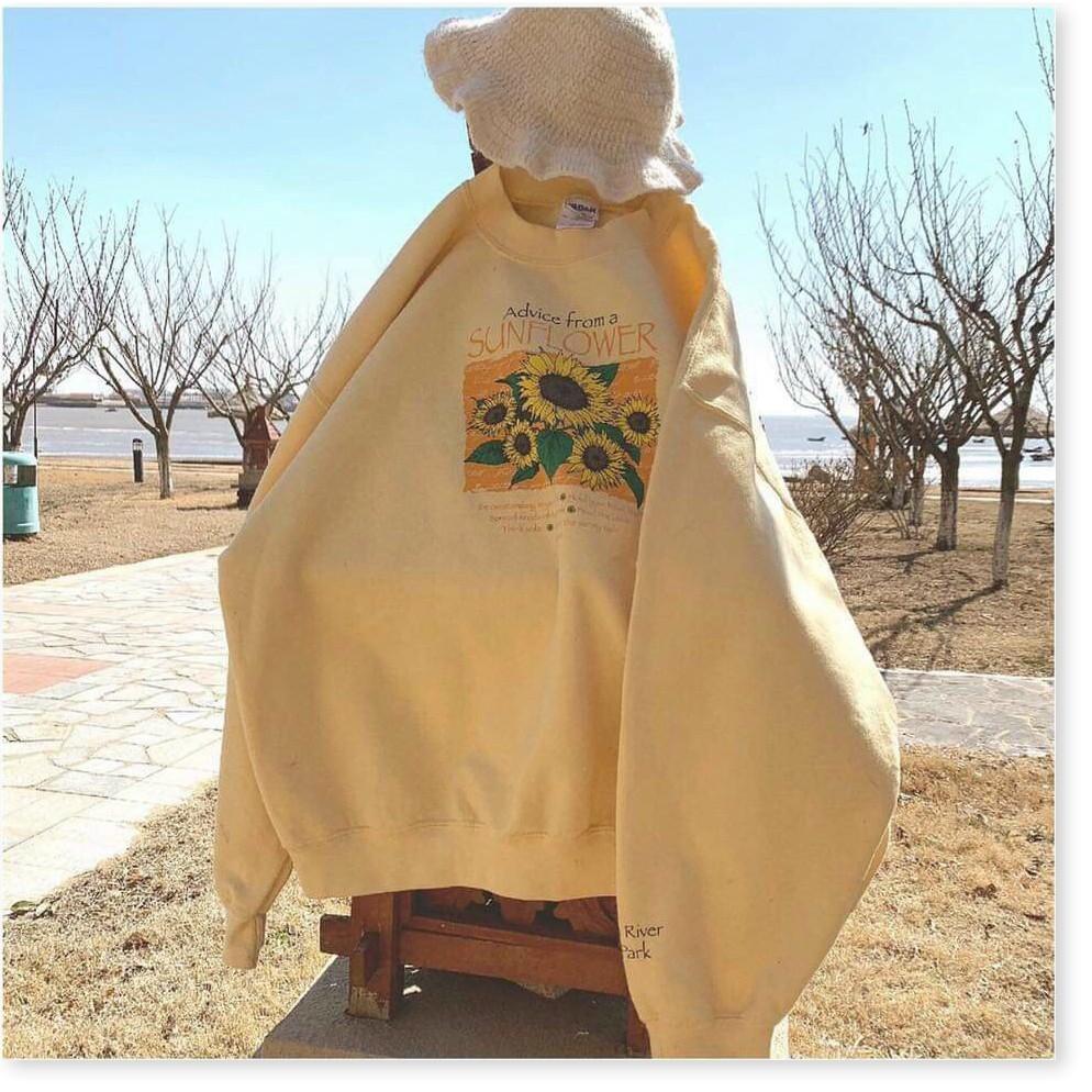 Áo sweater nỉ ngoại hoa hướng dương cực xinh cho các bạn trẻ THỜI TRANG KING FASHION