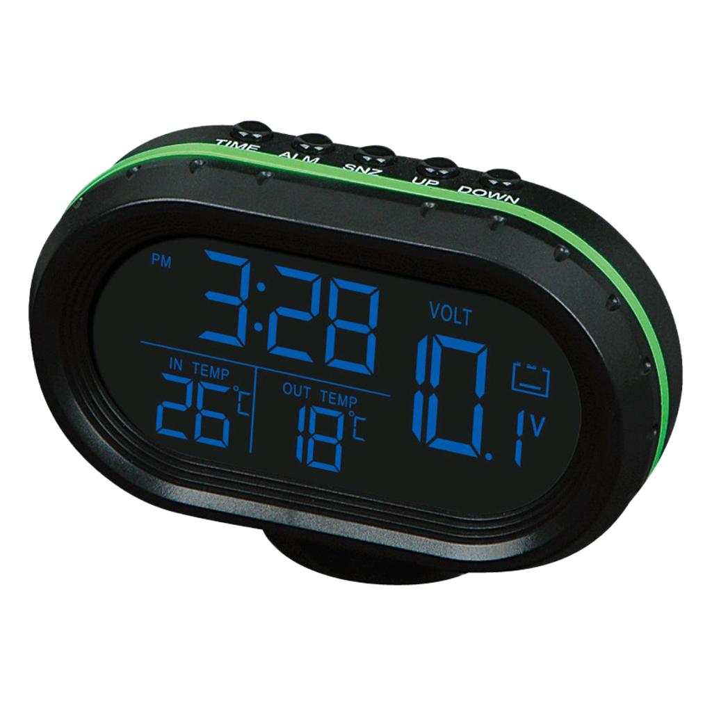 LCD Large Display Car/Auto Clock Display Voltage & Temperature C/F & Time