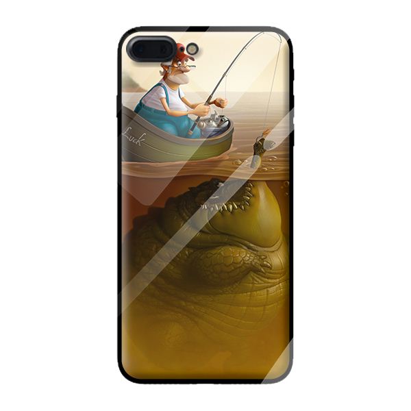 Ốp lưng kính cường lực cho iPhone 8 Plus CÁ SẤU - Hàng chính hãng