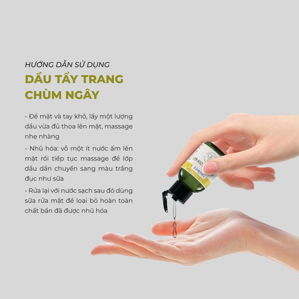 Dầu Tẩy Trang Chùm Ngây Heebee sạch sâu, tái tạo da - Moringa Cleansing Oil 40ml