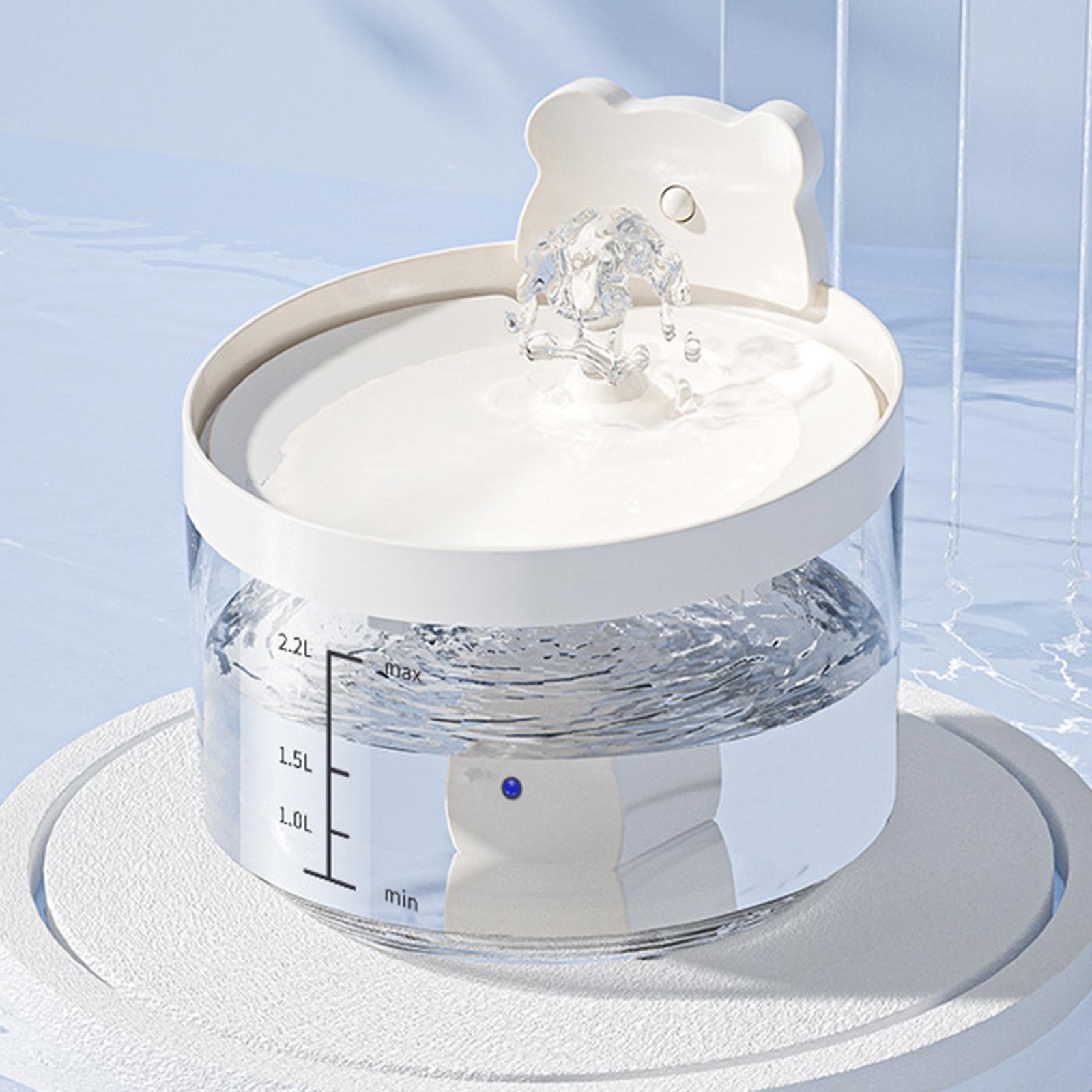 2.2L Automatic Cat Water Fountain Puppy Kitten Drinking Bowl Water Feeder
