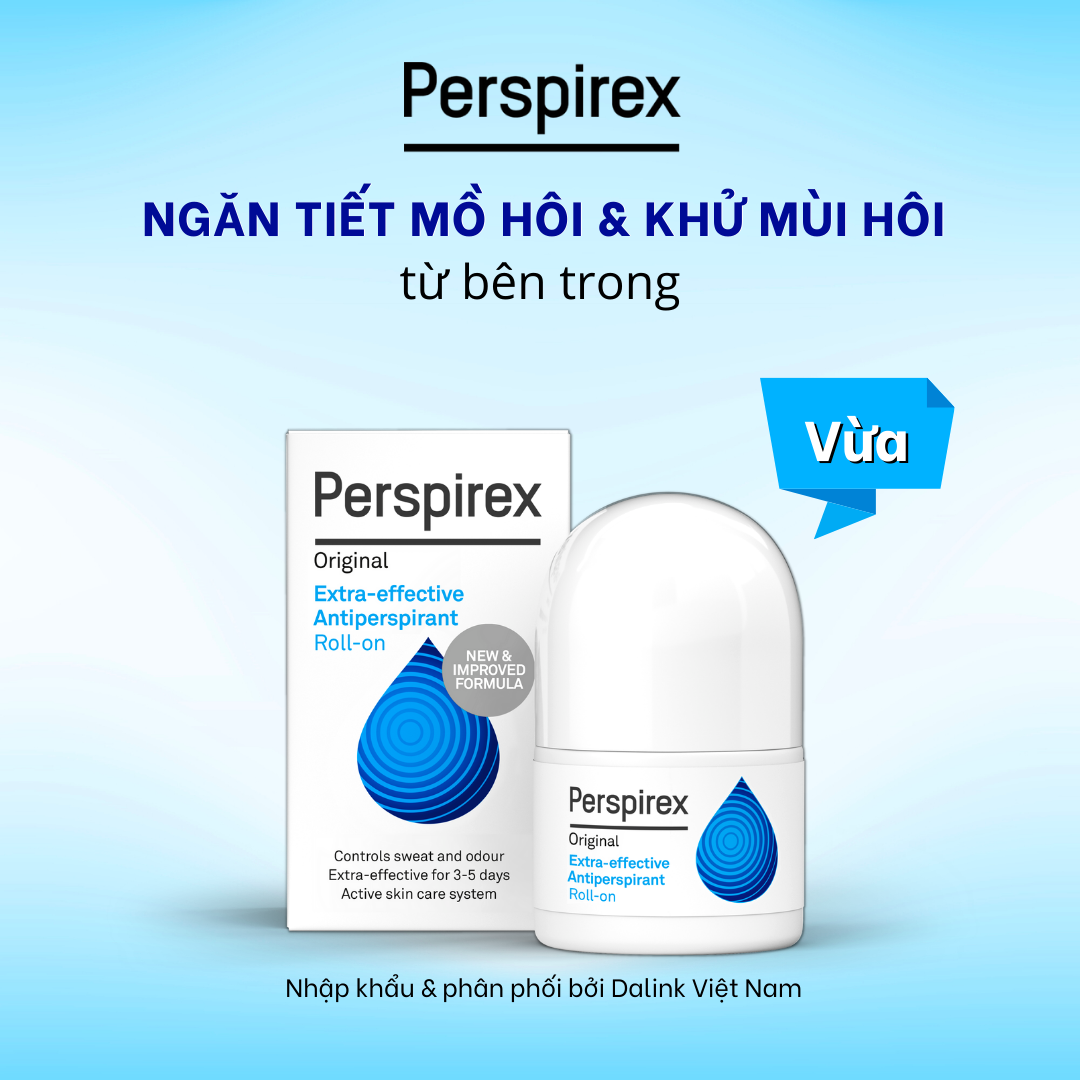 Lăn khử mùi Perspirex Original: khử mùi hôi nách và ngăn tiết mồ hôi cho da thường