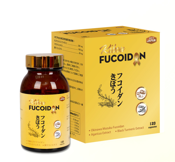 Viên uống Kibou Fucoidan Hộp 120 viên - Fucoidan Nhật Bản tăng cường miễn dịch