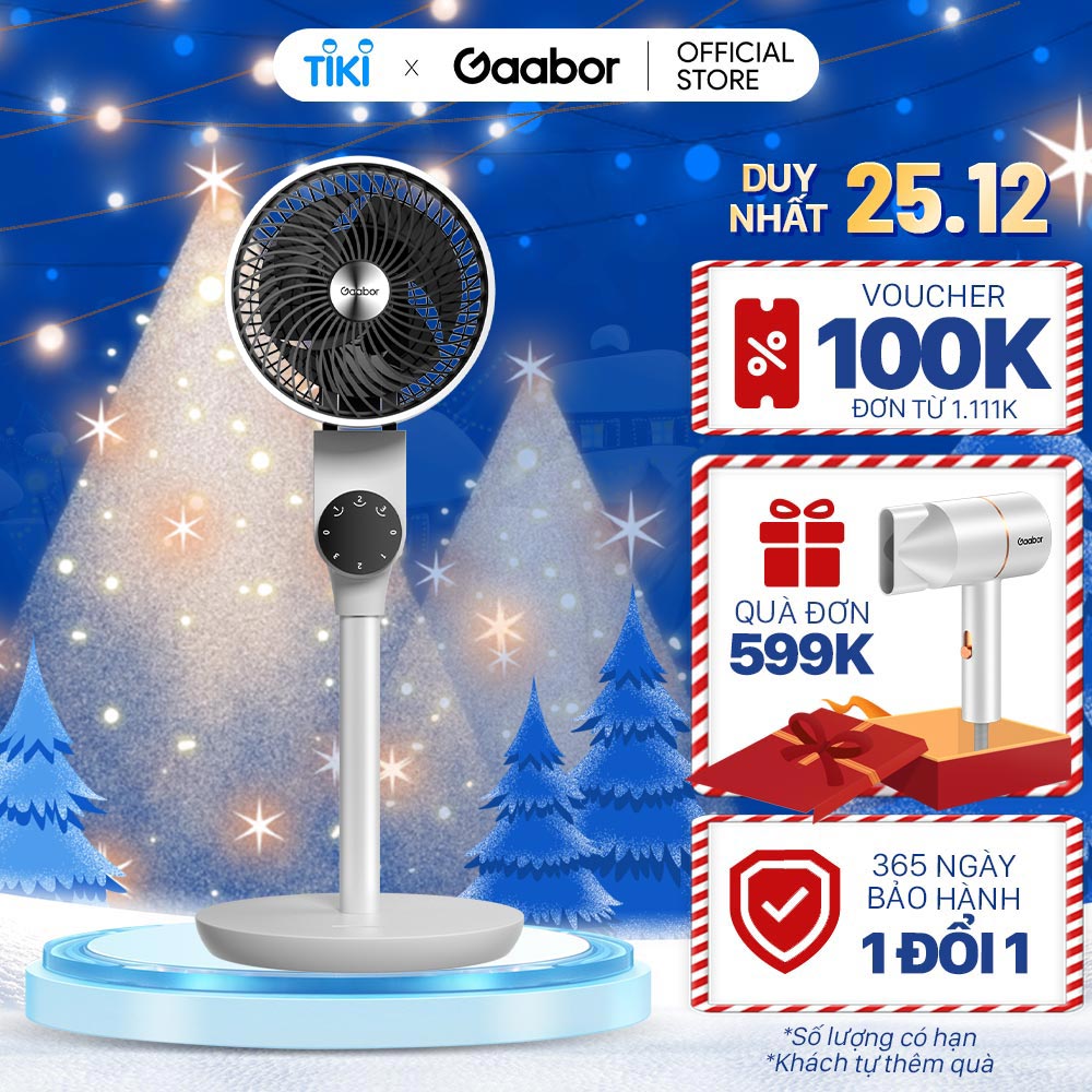 Quạt tuần hoàn không khí Gaabor GFD-N240A gió đối lưu độ ồn thấp - Hàng chính hãng