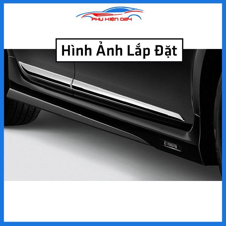 Bộ ốp nẹp sườn Fortuner 2017-2018-2019-2020-2021-2022 bản nhỏ trang trí làm đẹp xe